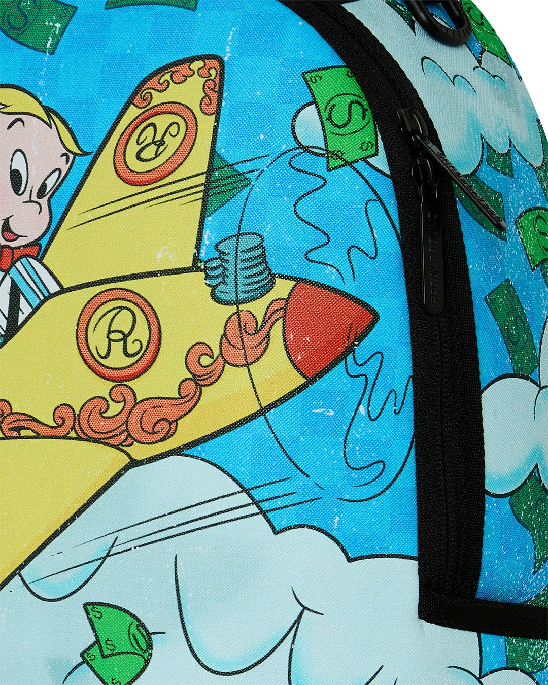 Sprayground AIR RITCHIE RICH Backpack🔥New Black Large Bookbag Kids School Bag