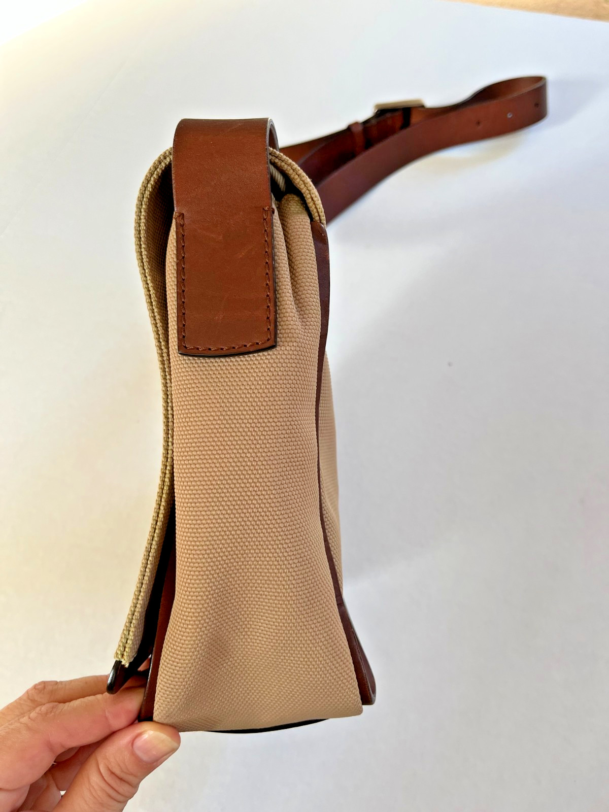 Bally Men’s Leather & Canvas Crossbody Messenger Bag