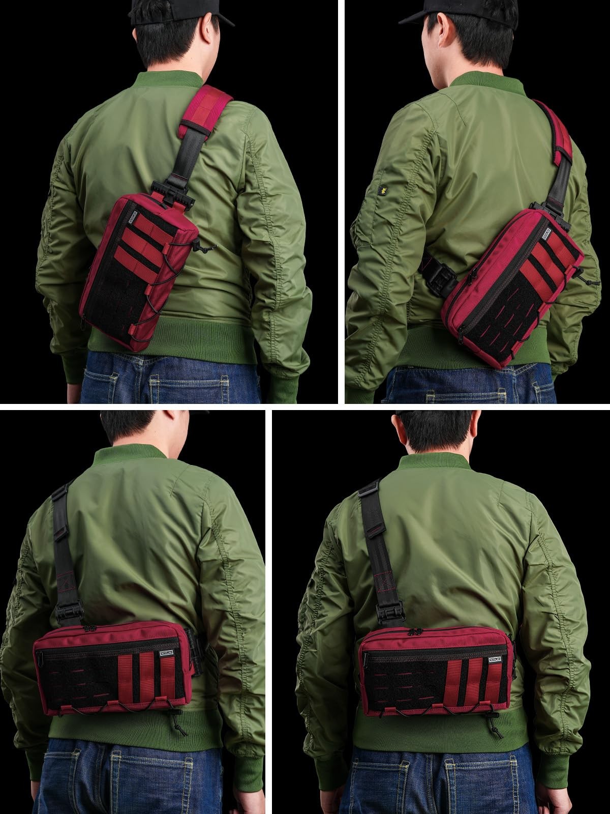 Cache L3C EDC Sling Bag Chest Crossbody Bag, 1000D OXFORD CLOTH Shoulder Bag…