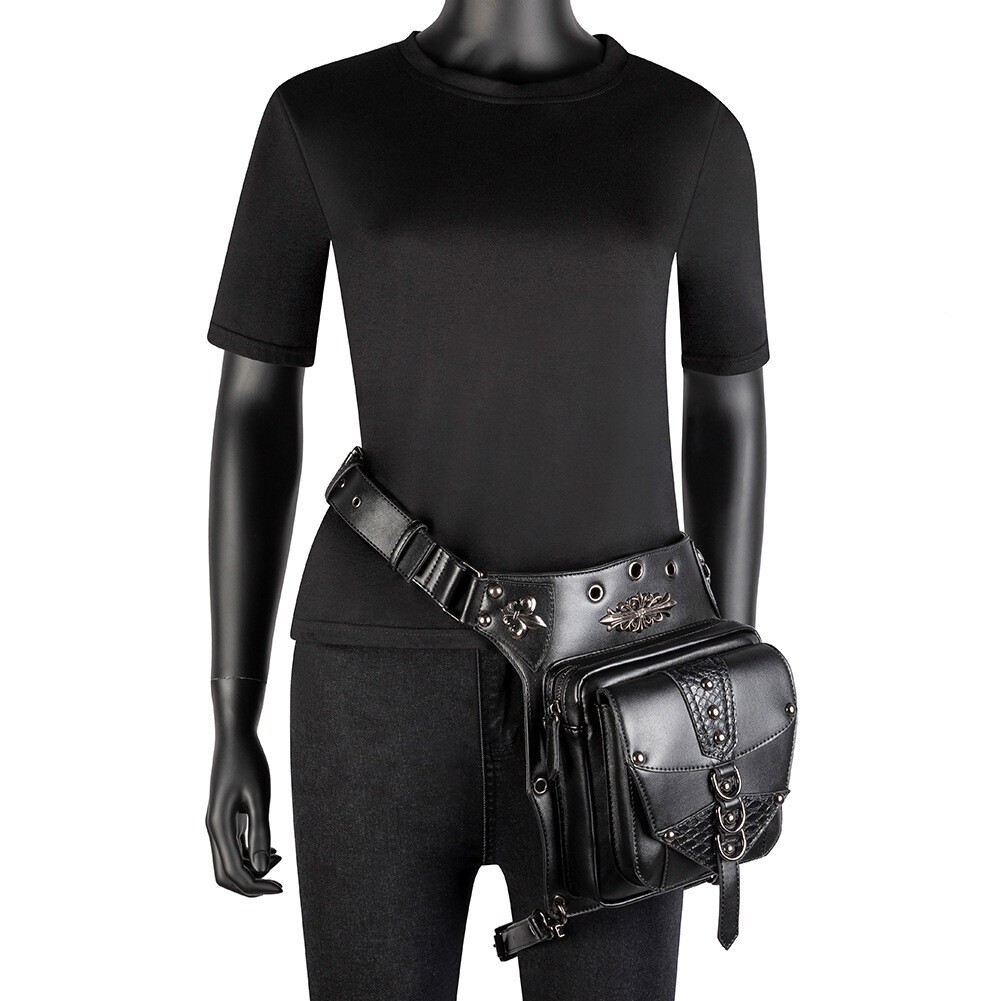 New Men Women Motorcycle Gothic Steampunk Crossbody Shoulder Chest Bag Backpack