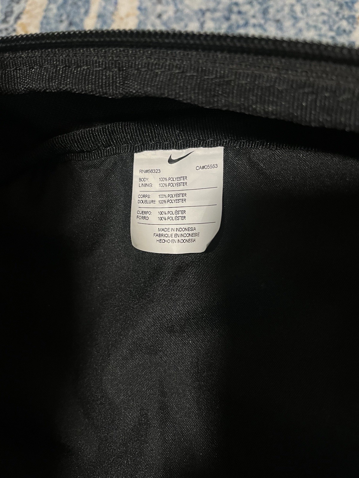 Nike Backpack black C 39 Sport RN56323 CA05553 100% Polyester