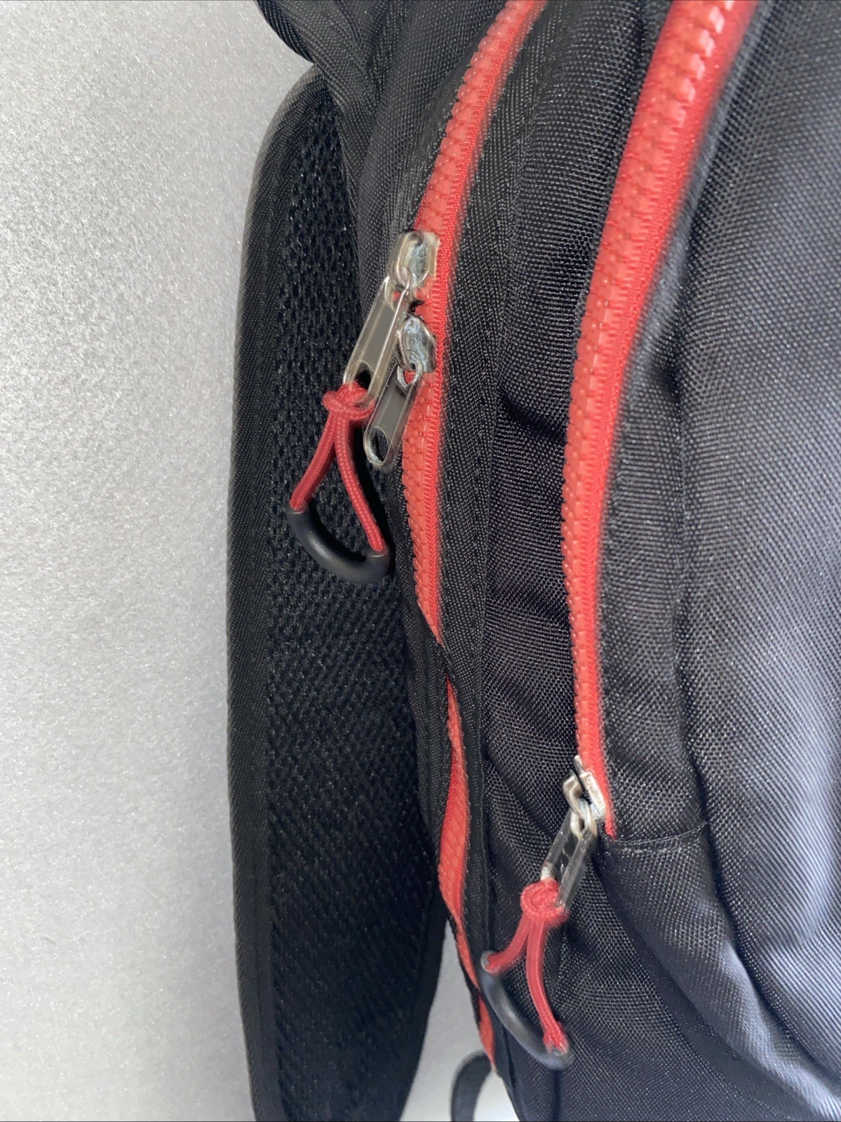 True Religion Backpack 14” Black/Red Zip Inner Pockets Shoulder Straps