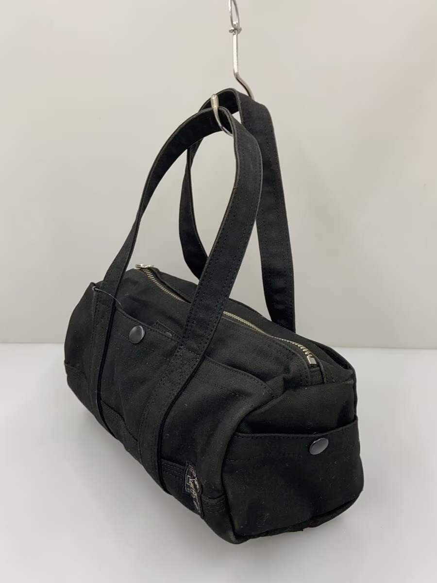 PORTER Smoky Mini Boston Tote Bag, Canvas, Black, Plain, 592-07509