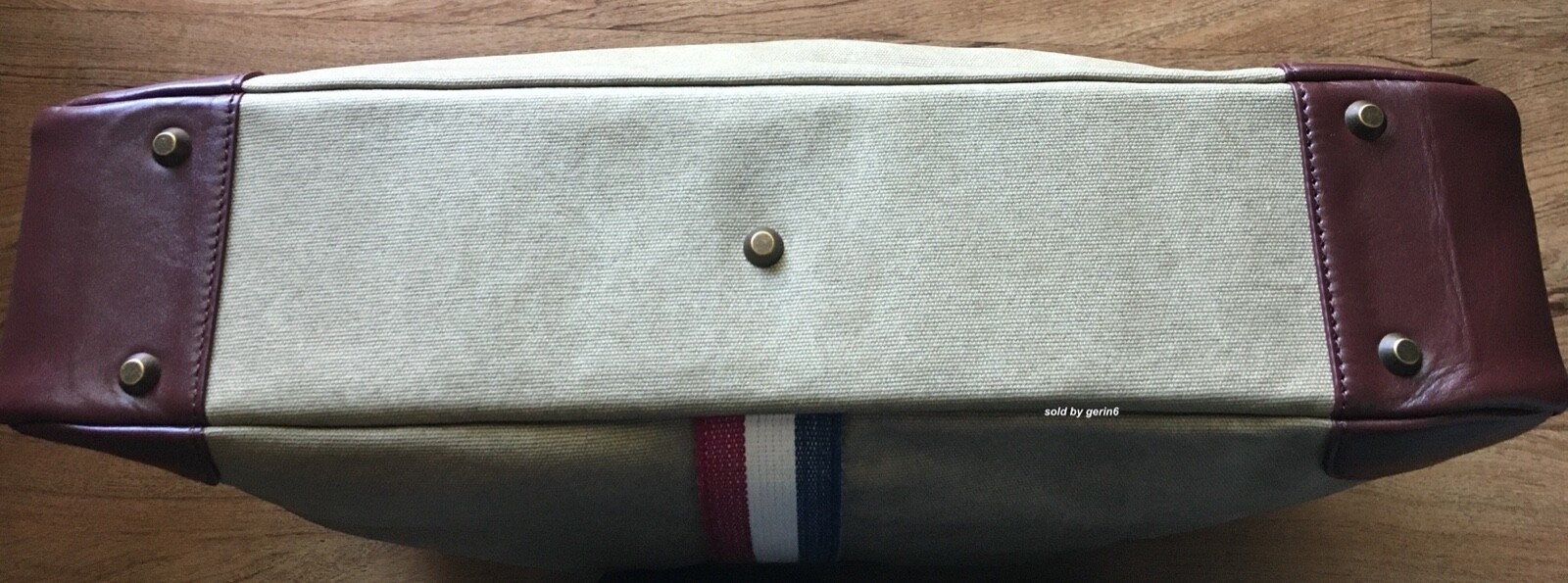 S.T. Dupont Iconic Beige Canvas & Brown Leather Document Bag, 191302, New In Box