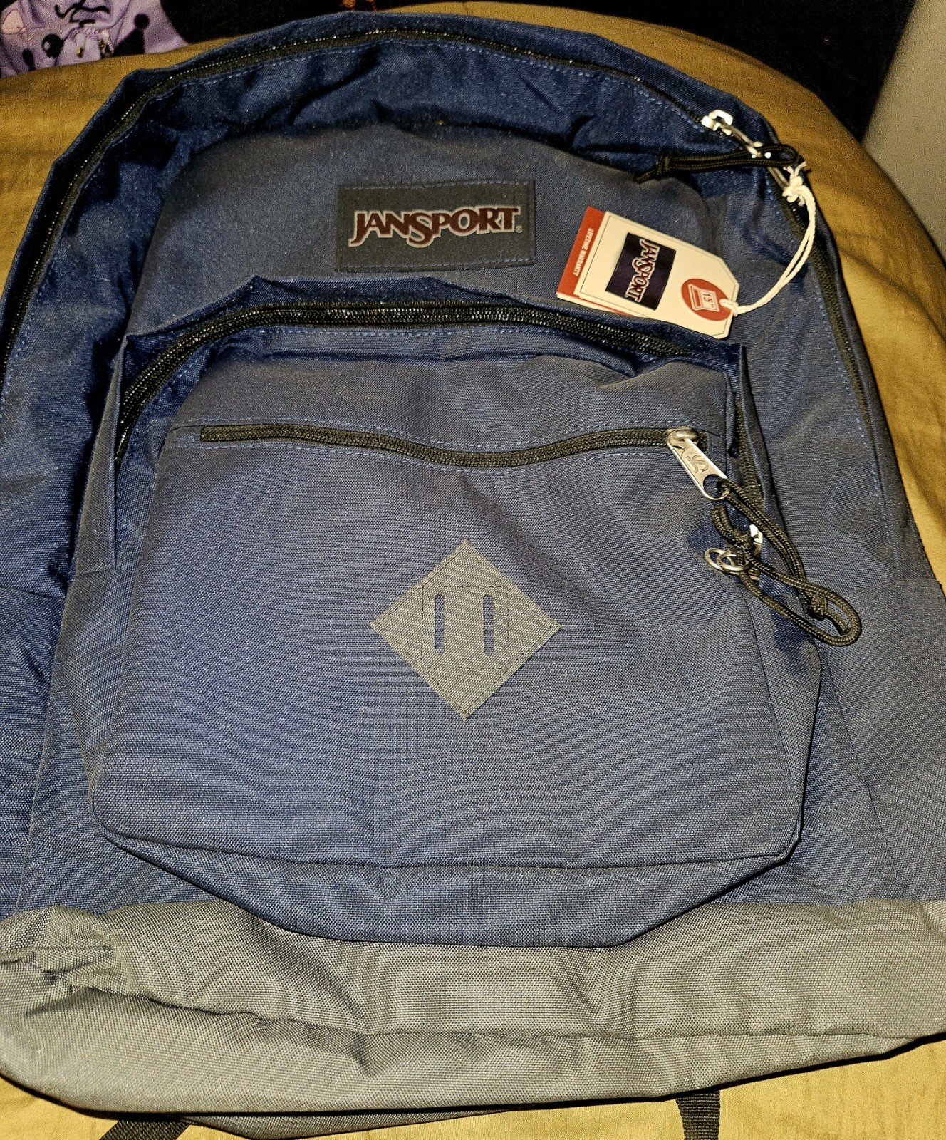 jansport backpack navy blue Grey