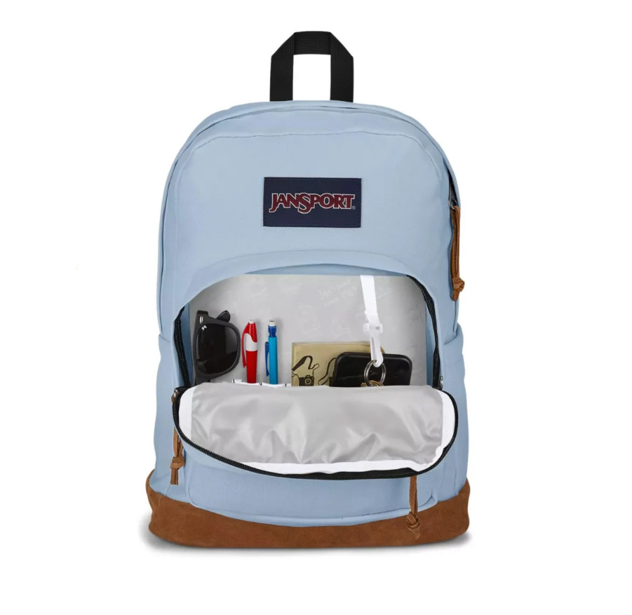 Jansport Right Pack BLUE DUSK Backpack Suede Bottom 15 Laptop Bag