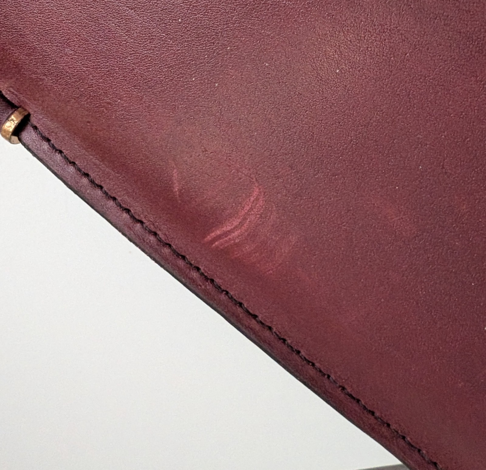 Vintage Schlesinger briefcase bag crossbody leather oxblood burgundy *READ*