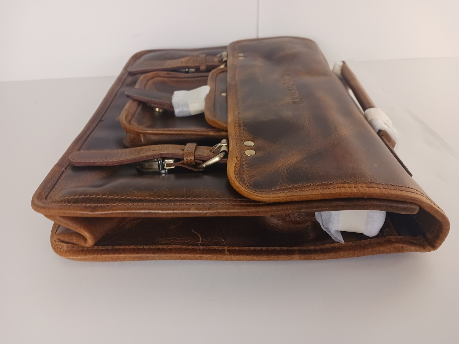 Kodiak Leather Satchel, Carrying Case, Buffalo Leather 15.5″ x 12.5 Ebay Motors