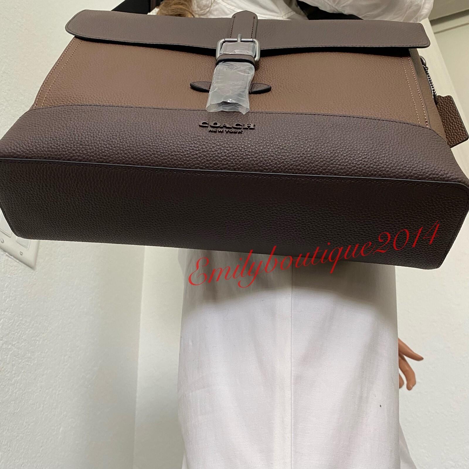 NWT Coach 89894 Hudson Messenger In Colorblock Tobacco Mahagony Leather Bag $598