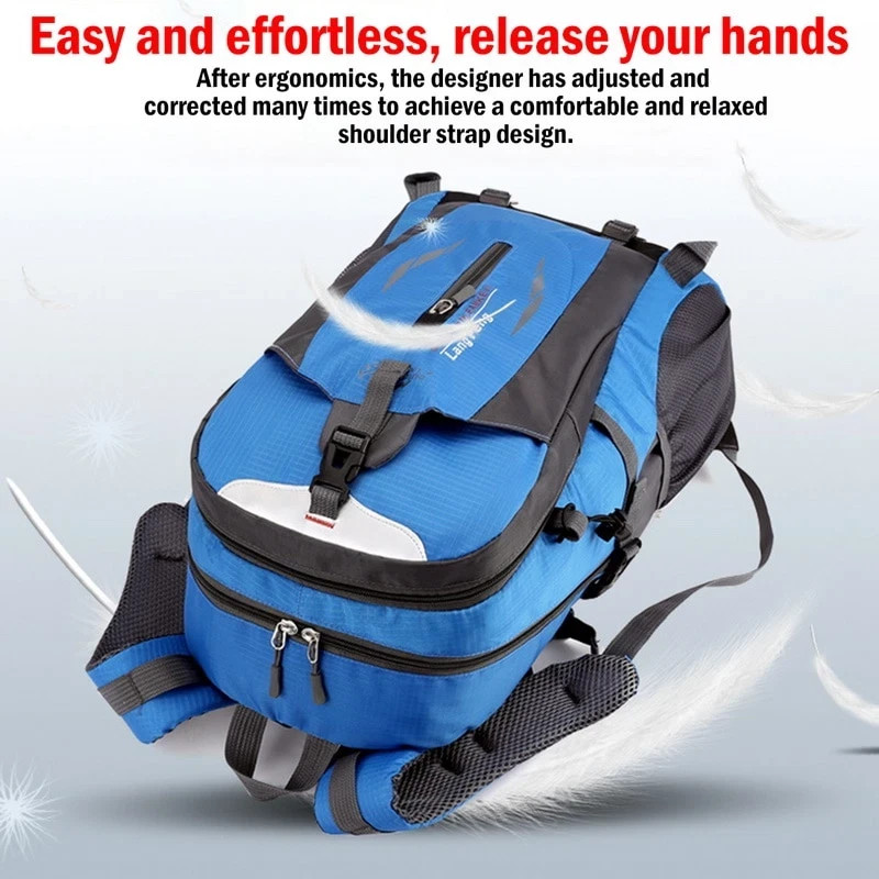 Travel Bag w/ Laptop Sleeve & Waist Shoulder Backpack For Men Women Camping Bag
