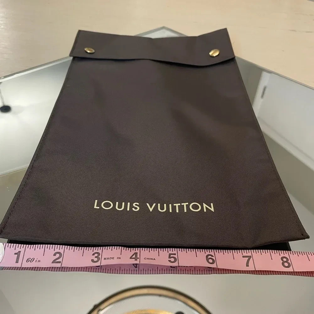 LOUIS VUITTON Pouch 10″ 25cm Black-Brown PVC Silicon Pochette 4 Travel Automotiv