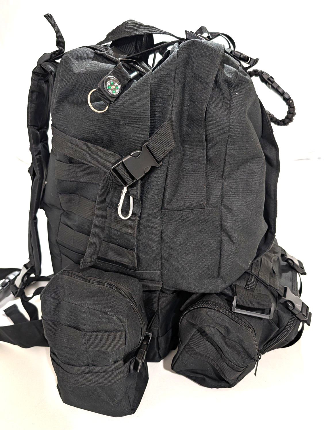 Large Bug Out Tactical Gear Bag Backpack Waist Belt Carry-on Removable Pouches