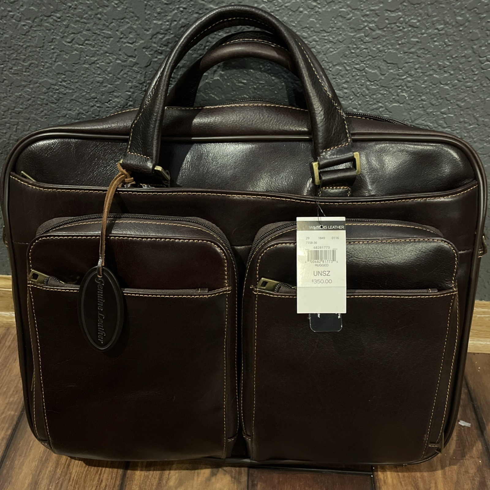Wilson’s Leather Briefcase New Laptop Satchel Messenger Attaché Bag NWT $350