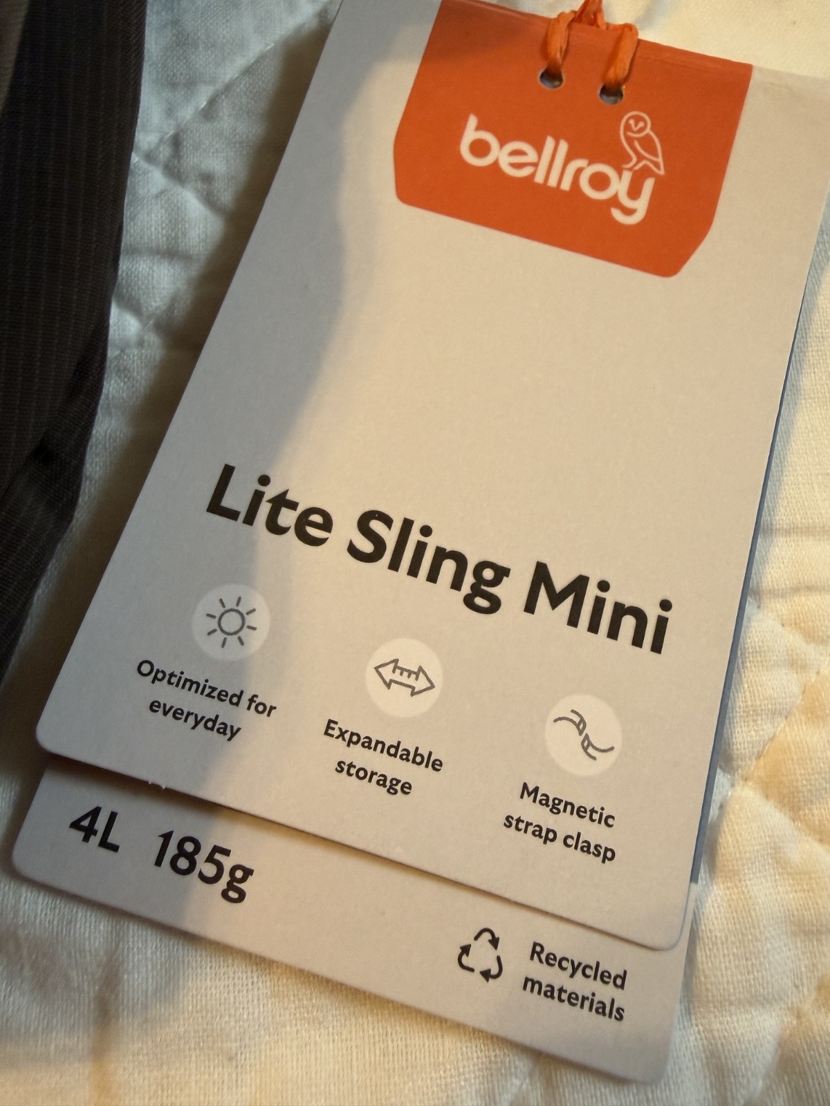 Bellroy Lite Sling Mini 4L River Rock Brown Lightweight Crossbody Bag NWT