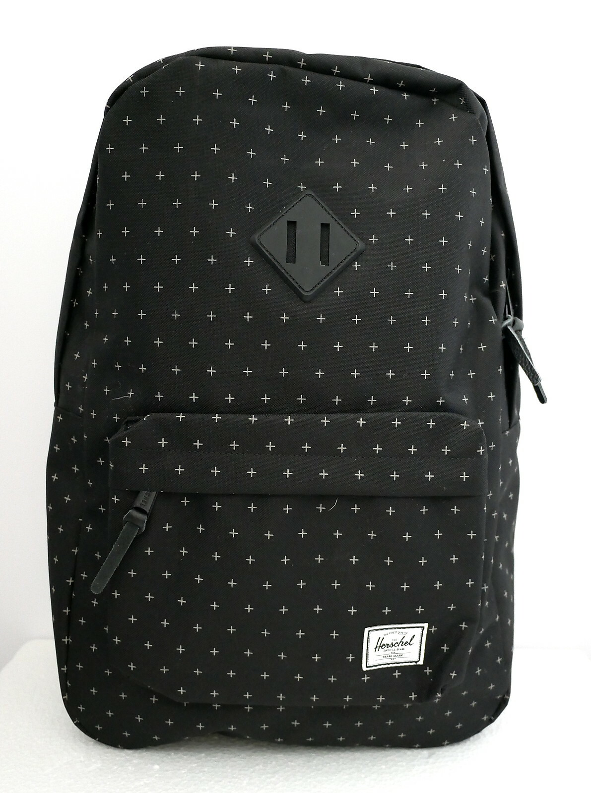 HERSCHEL SUPPLY HERITAGE 21.5L (BLACK GRID) CANVAS BACKPACK BRAND NEW w/TAGS!!