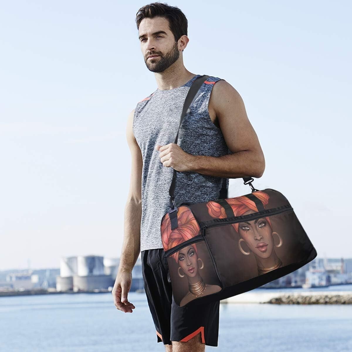 Multicolored African Print Travel Duffel Bag for Men & Women – Lightweight & …