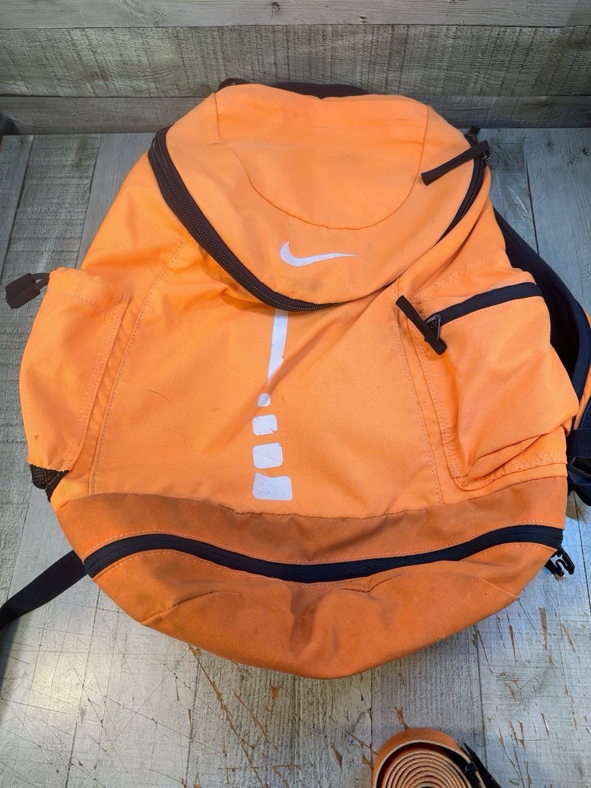 Nike Just Do It Orange Backpack + Matching Web Belt Bundle