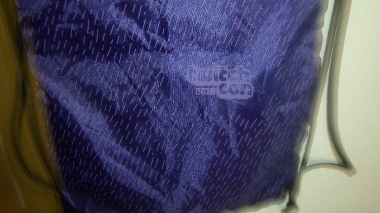 Backpack-day pack-16 in long-13 in wide-nylon-rope straps-purple-Twitch CON2018