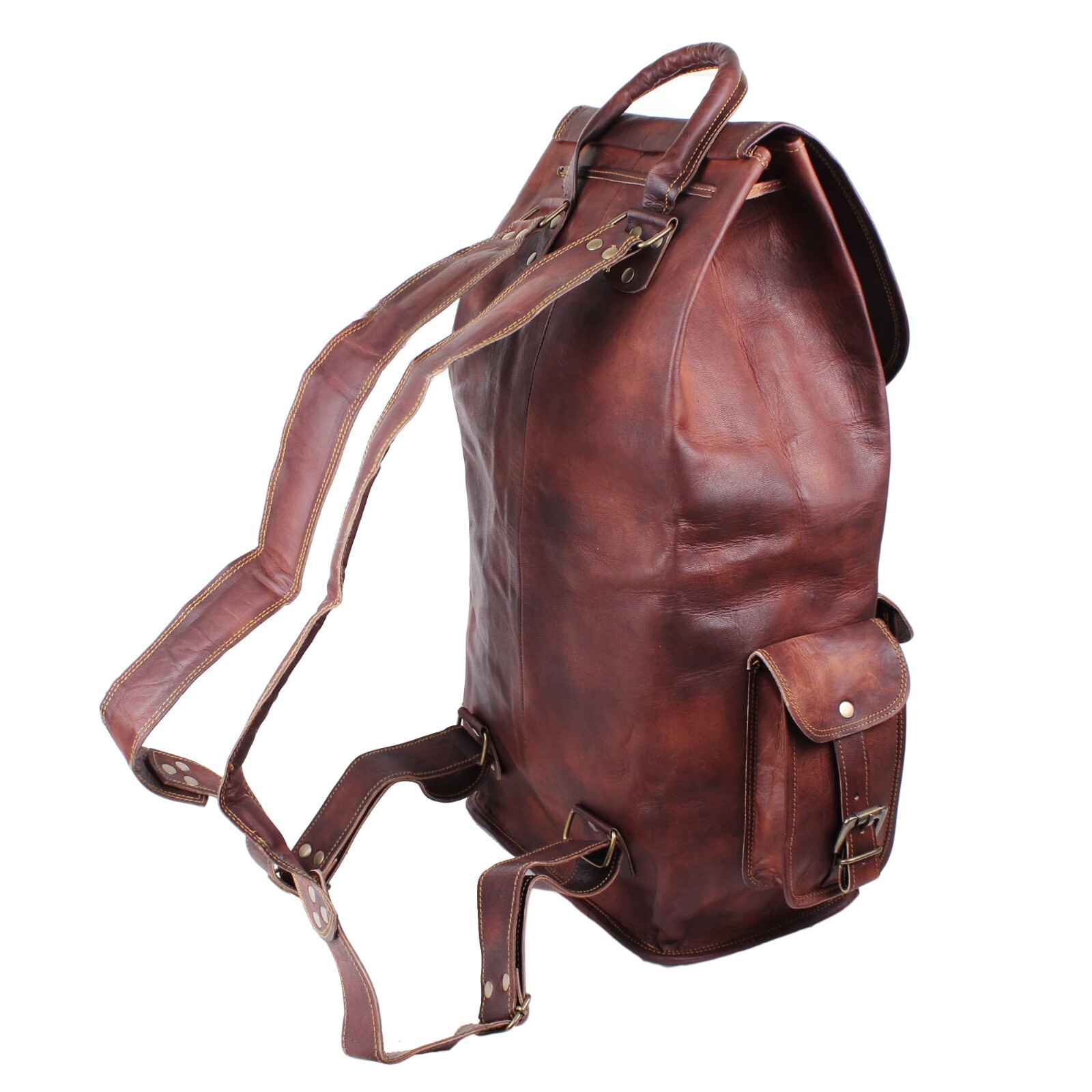 Leather Bag Backpack Rucksack 22 – In Brown Handmade World