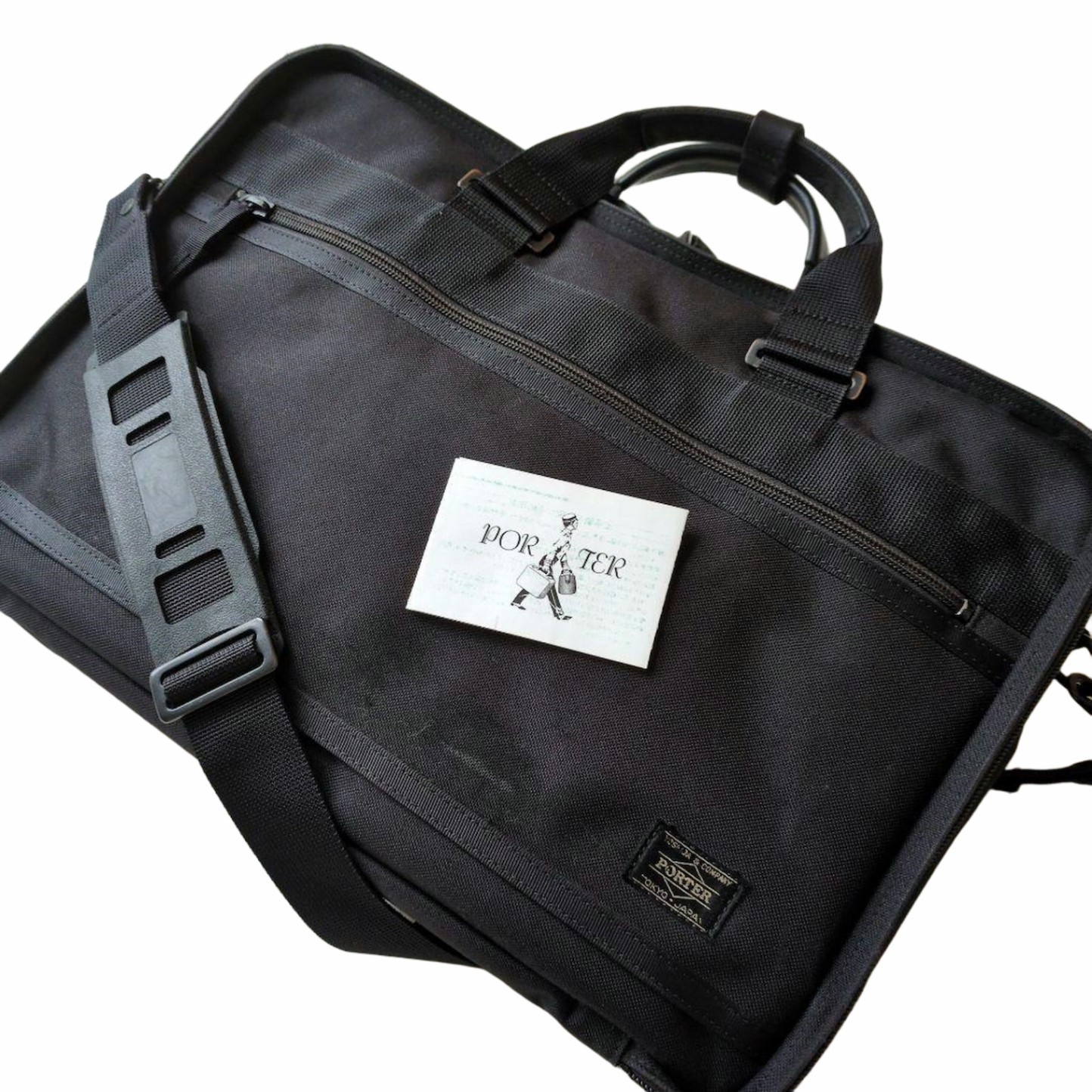 Porter Clip 2WAY Business Briefcase Polyester PVC Used Japan
