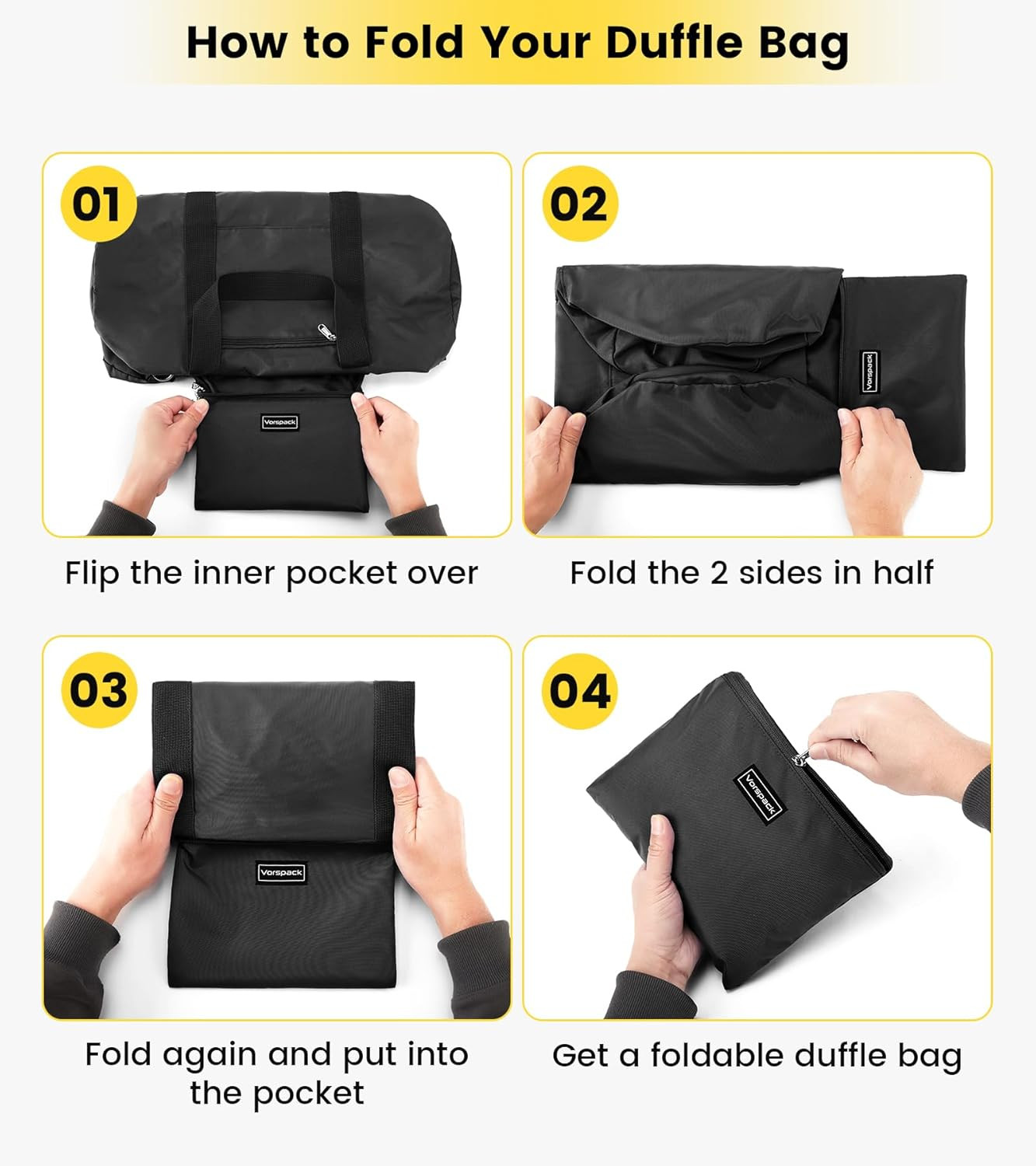 Duffel Bag 20-24-28 Inches Foldable Gym Bag for Men Women Duffle Bag Lightweight