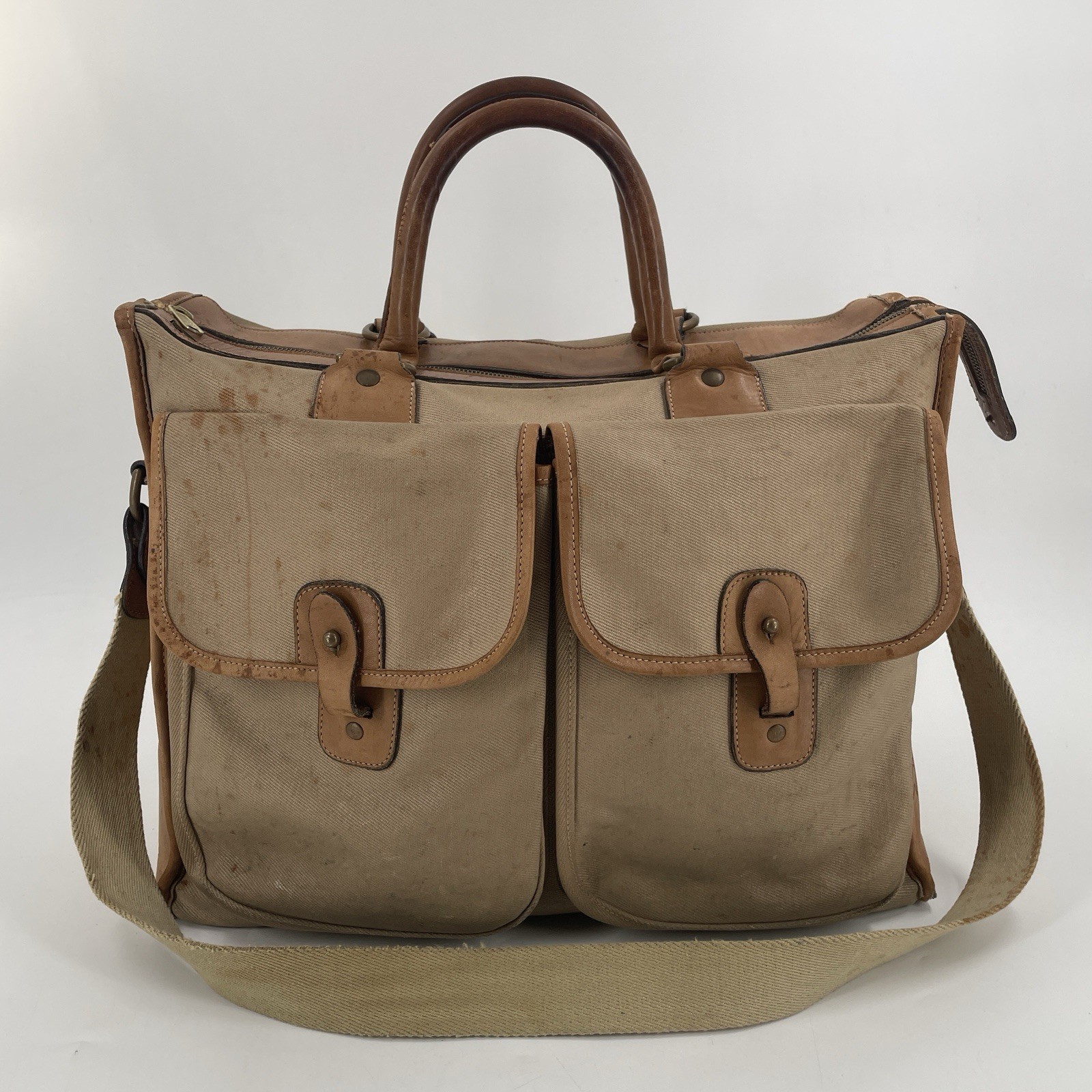 Vintage Ghurka Marley Hodgson The Trekker Bag No. 32 – Canvas Leather Trim C143