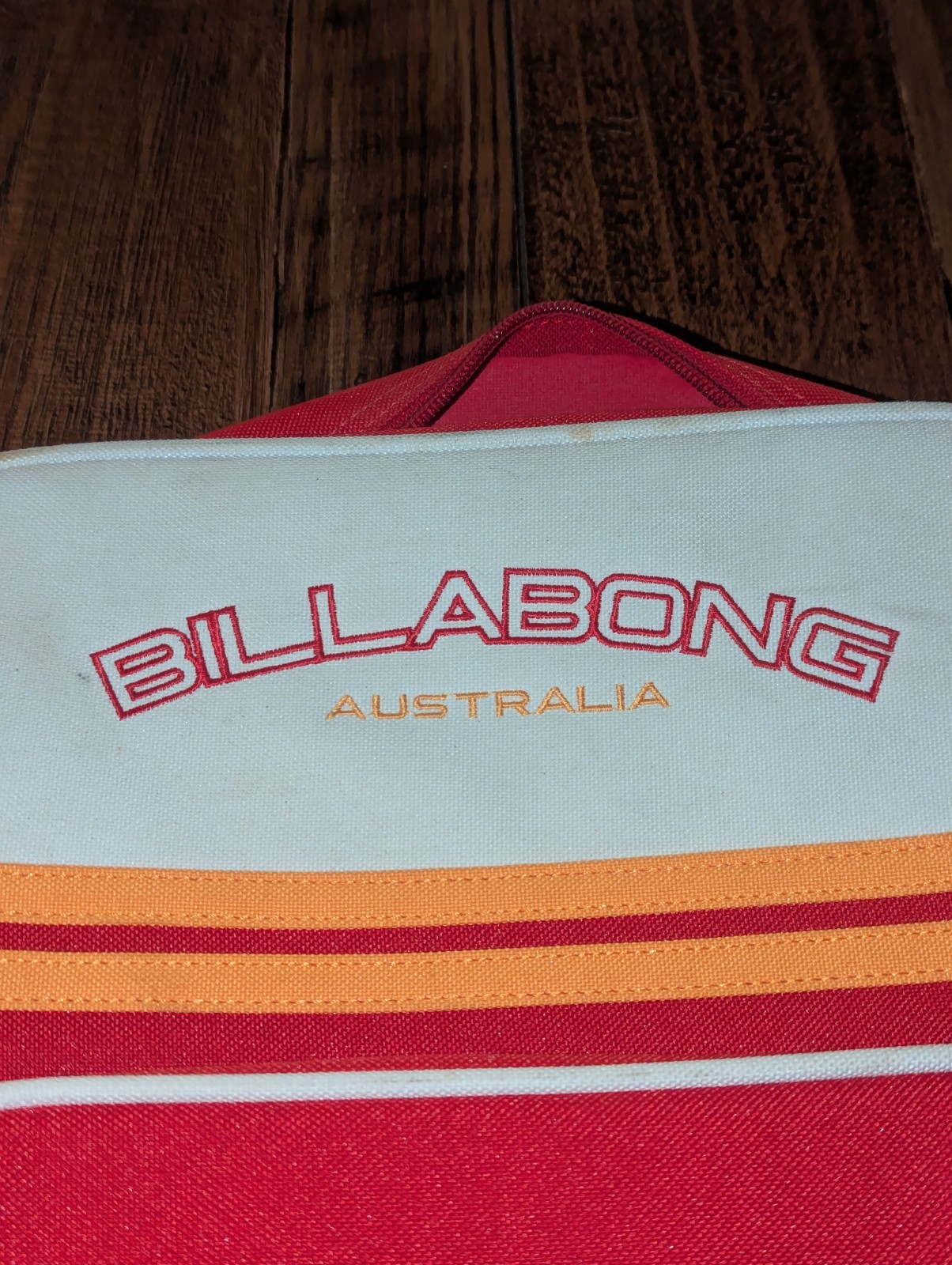 RARE 1990s Y2K Vintage Billabong Australia Red Backpack Bag Zipper Pouch Retro