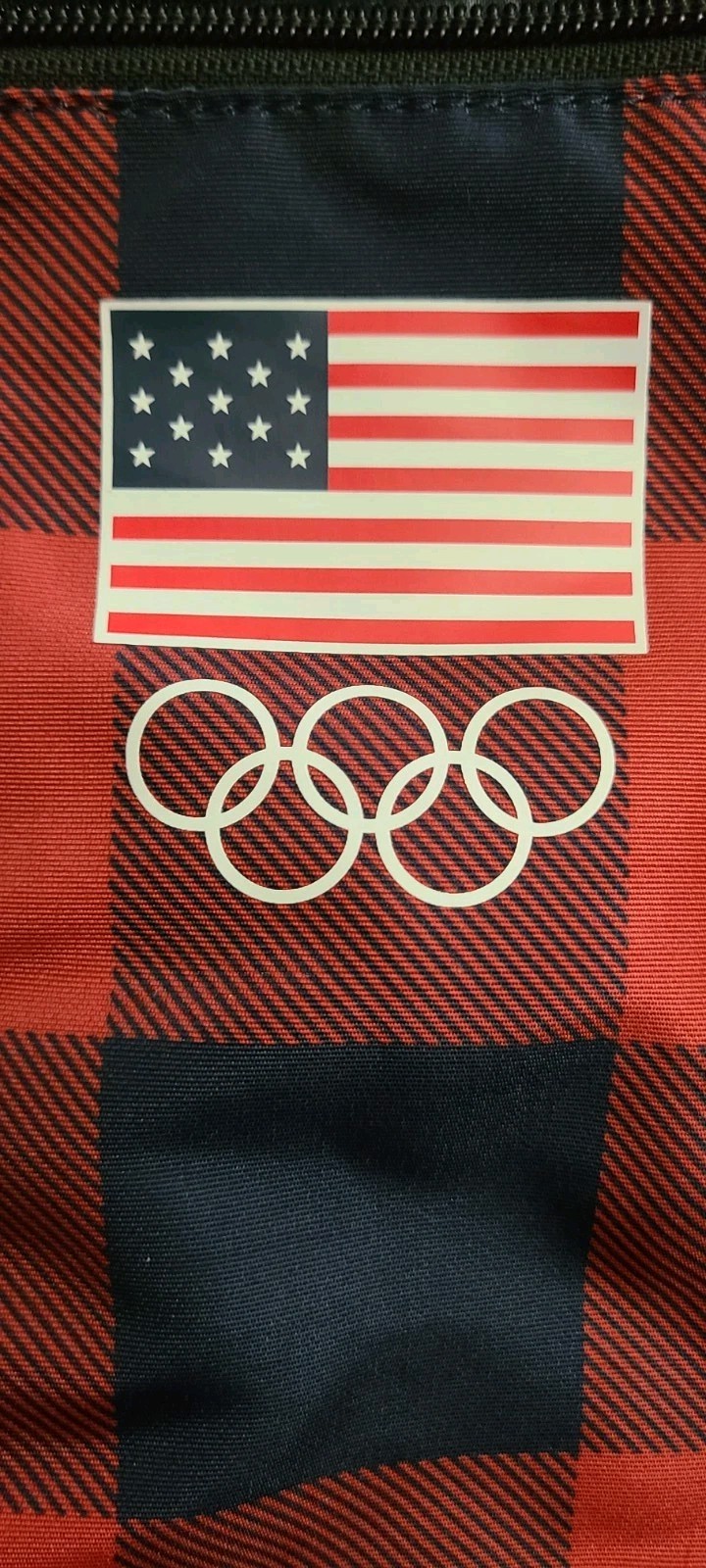 2022 Beijing Olympics Polo Ralph Lauren Buffalo Plaid Weekender Duffle Bag USA