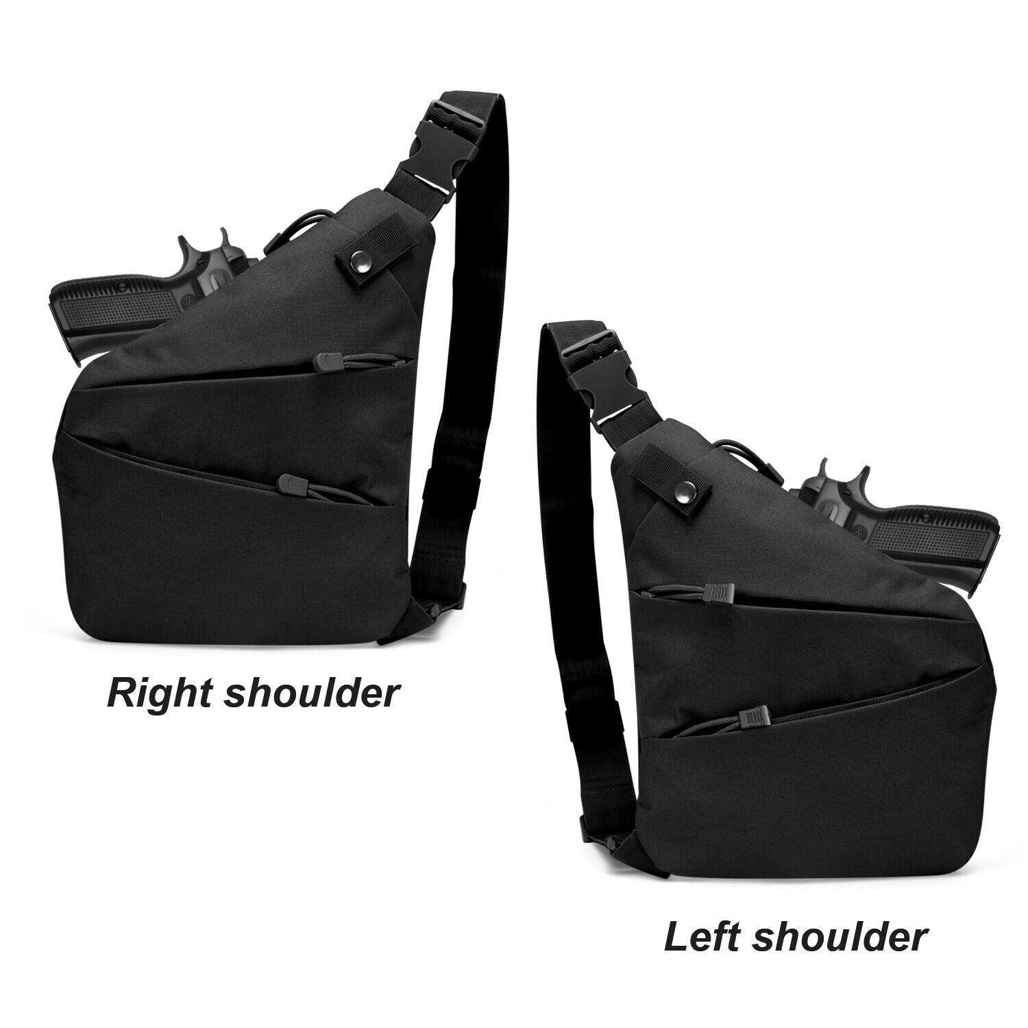 Tactical Multifunctional Storage Gun Bag Holster Left Right Nylon Shoulder Bag