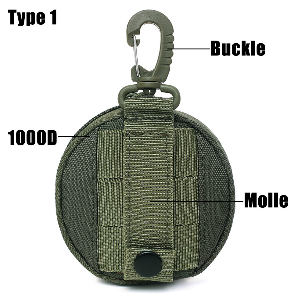 Tactical Mini Key Wallet Holder Coin Pouch Military Zipper Small Pocket Bag Men