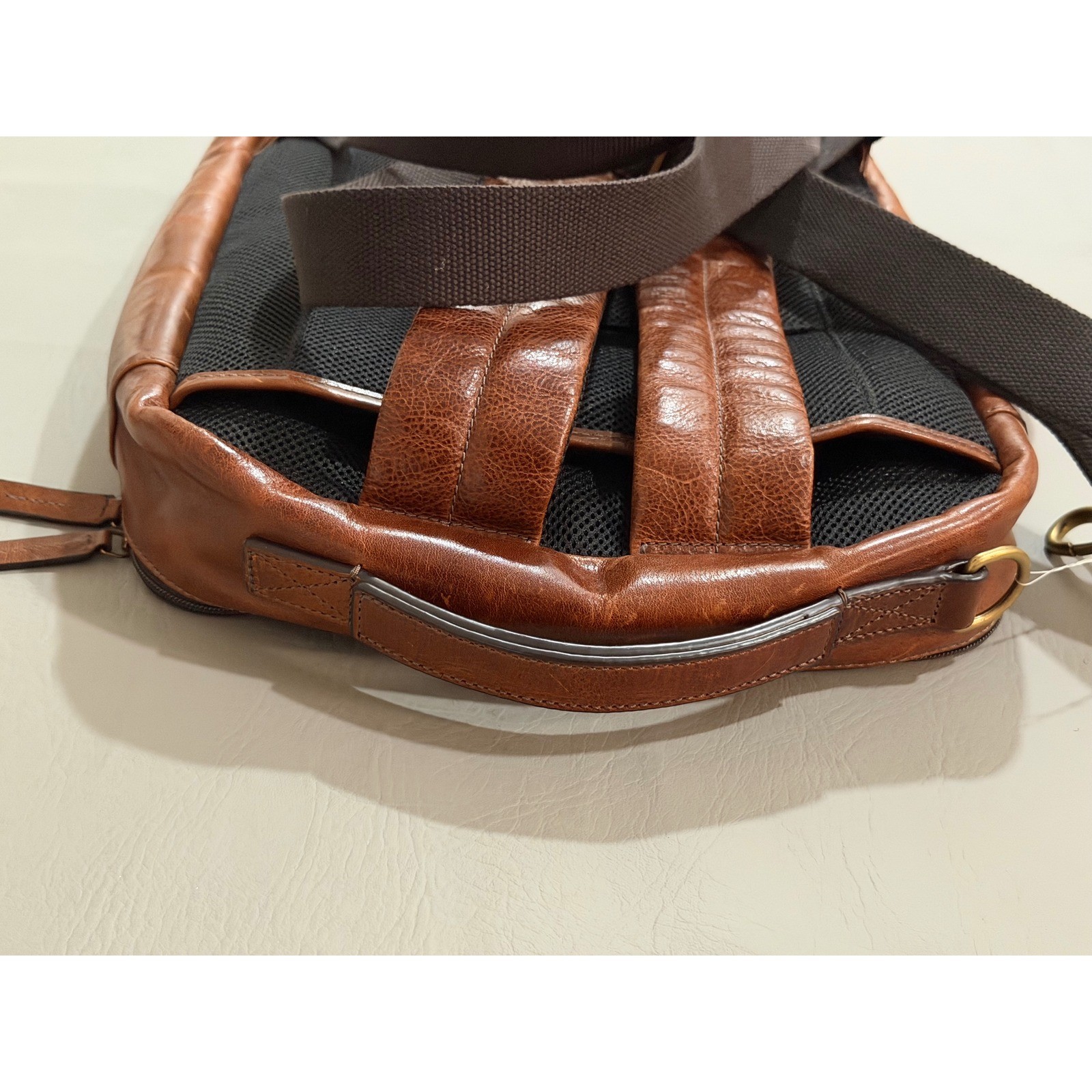 Fossil Buckner Convertible Backpack Briefcase Mens Cognac Leather NWT MBG9520222