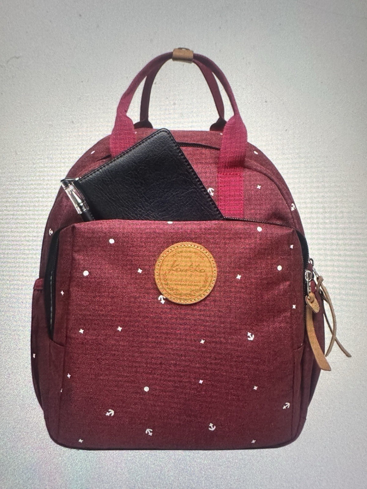 KAUKKO Lightweight Backpack Casual Travel Daypack-Maroon-NWT SUPER CUTE !