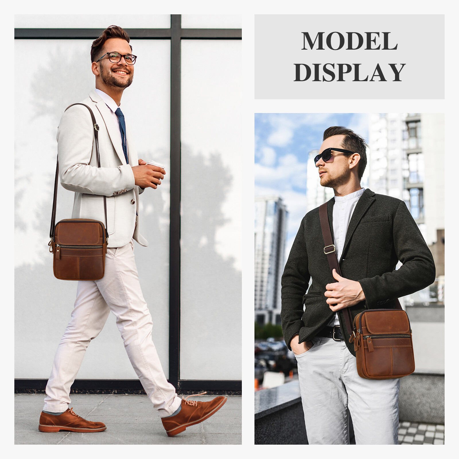 Vintage Men Laptop Briefcase Genuine Leather Large Messenger Bag Handbag Satchel