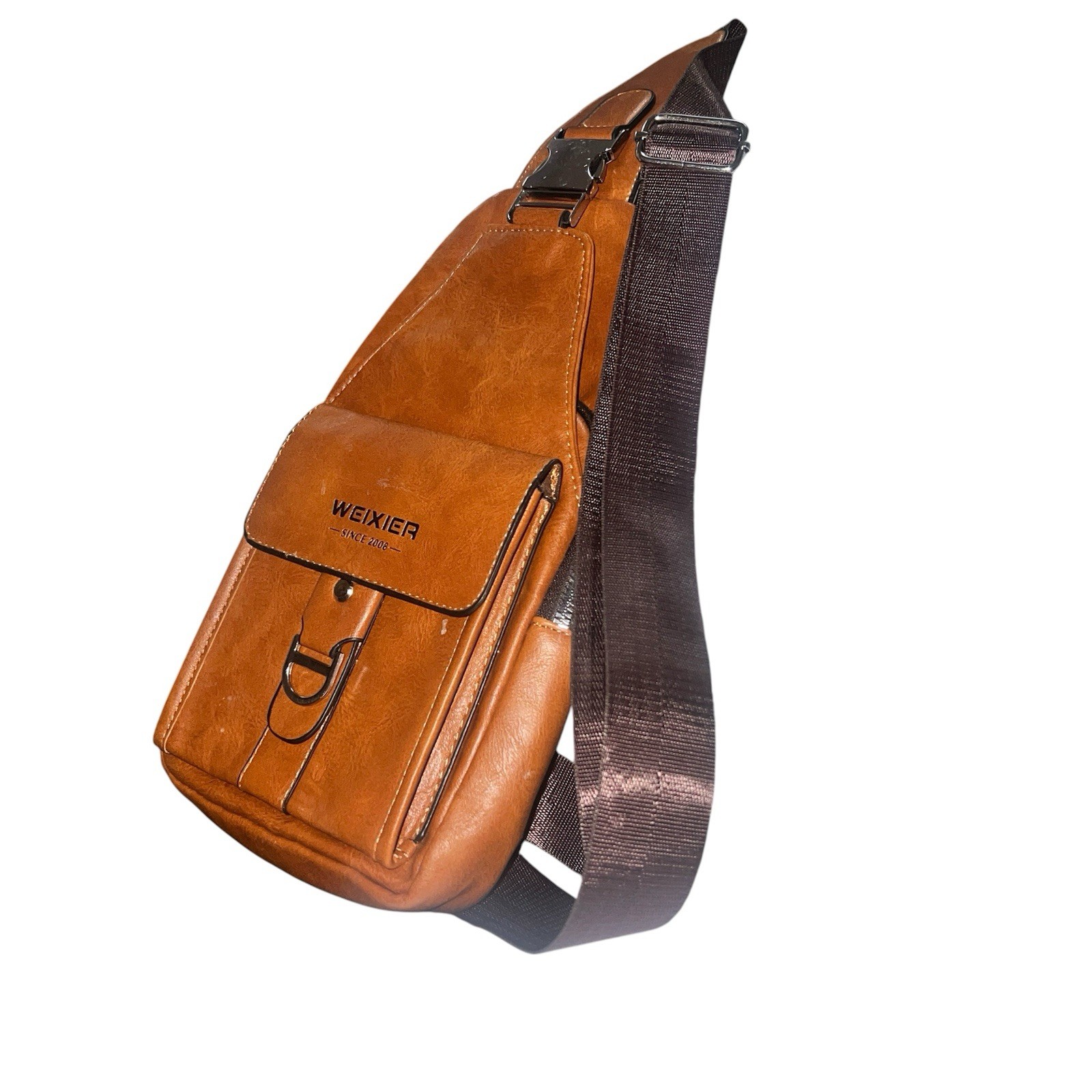 Weixier Casual Men’s One-shoulder, Messenger Bag, Men’s Bag, Korean Version Tan