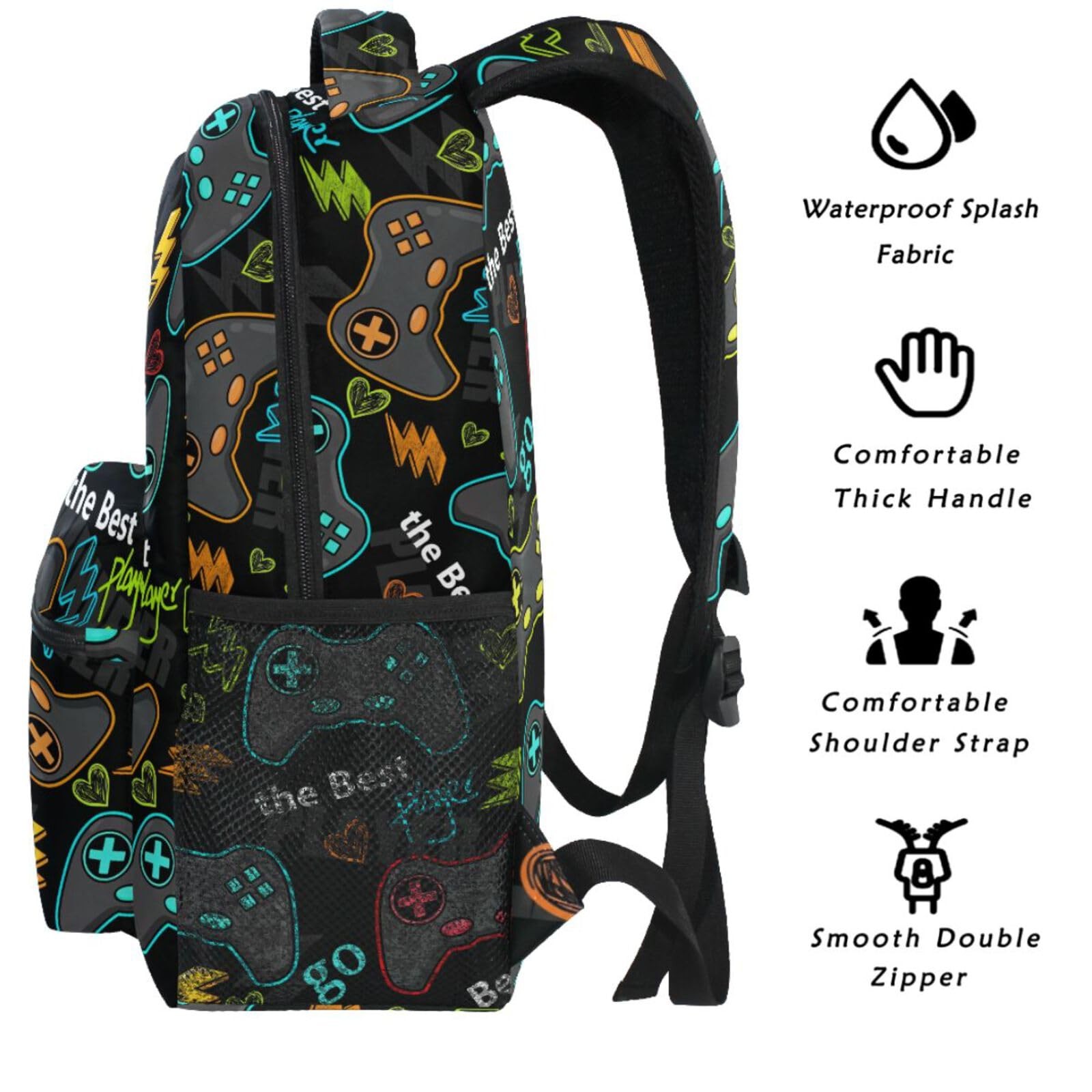 Video Game Backpack Bookbag Gamer Gaming Daypack Travel Hiking Camping School