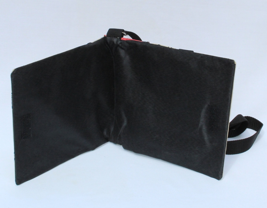 Elephant Brand Recycled Flap Bag 4 zip made from Cement Bags in Cambodia