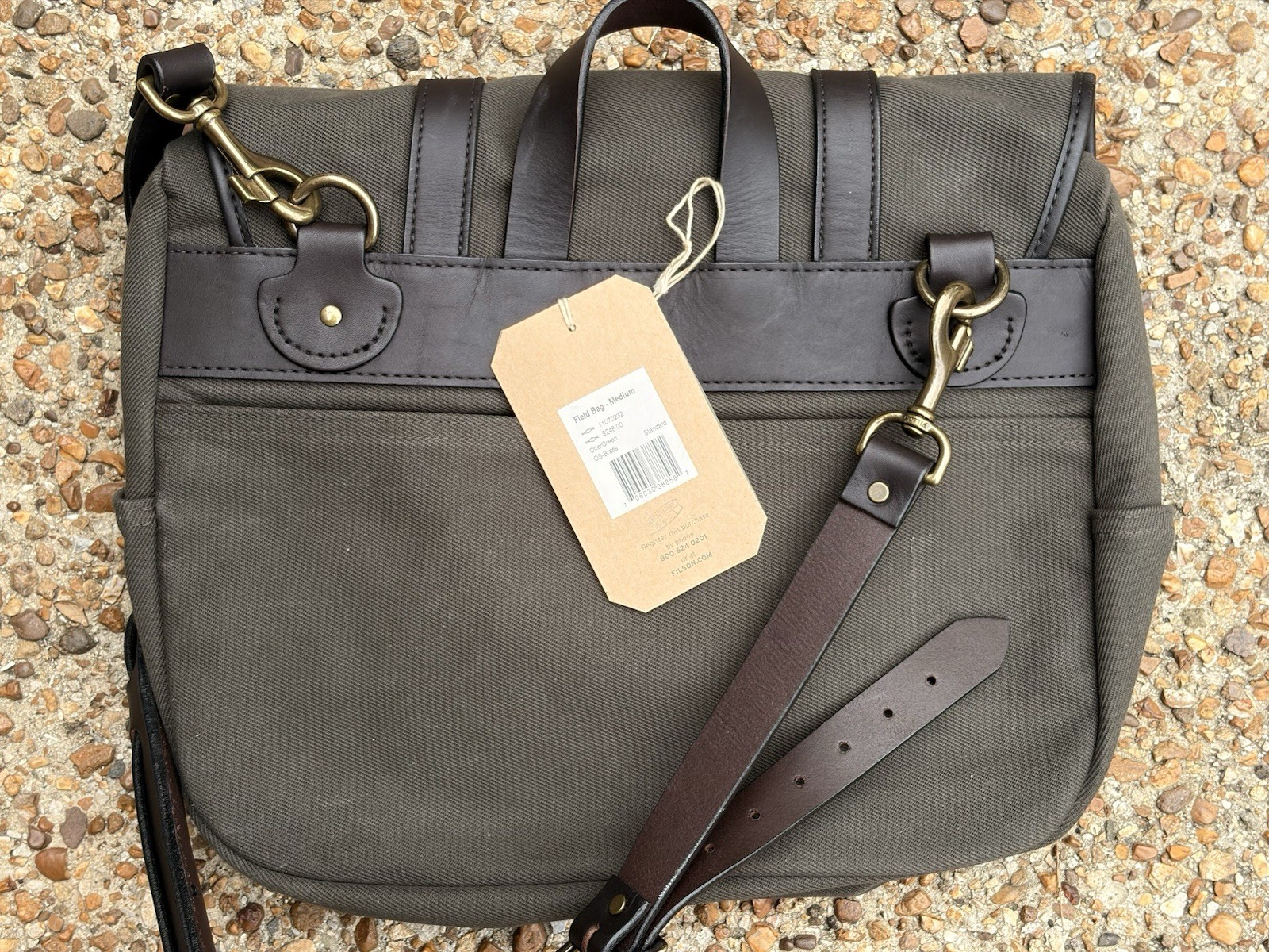 Filson Rugged Twill Medium Field Bag – Otter Green – Style 232 – Made in USA