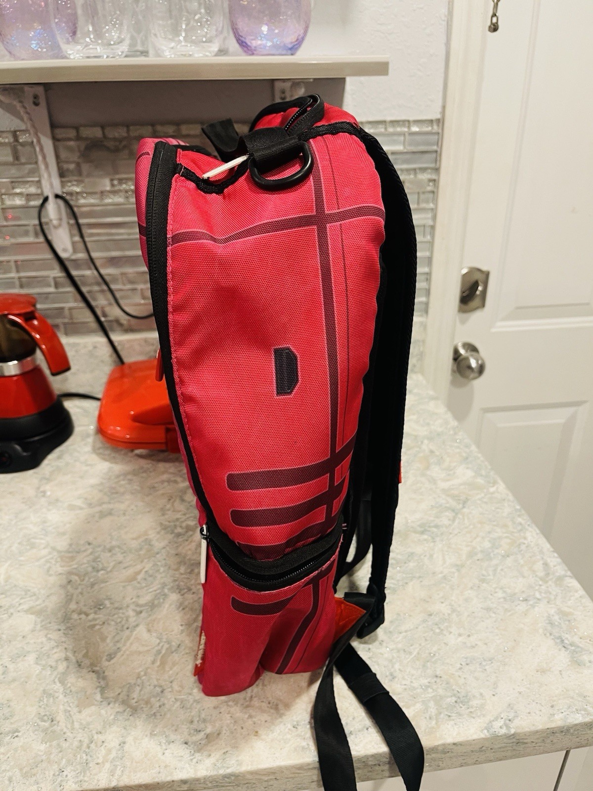Sprayground Press Start To Play Lips Gamer Pink Backpack Large Zip Limited