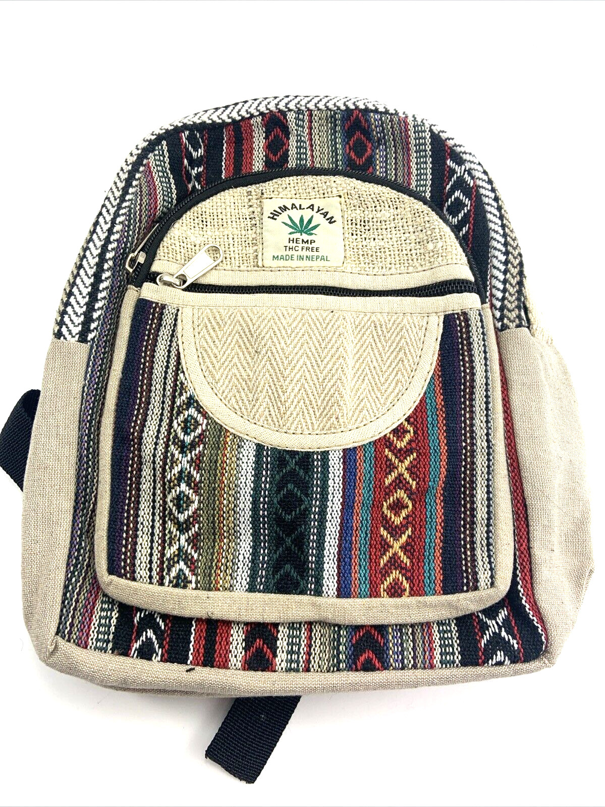 Himalayan Hemp THC Free Multi Color Mini Handmade Backpack NWT