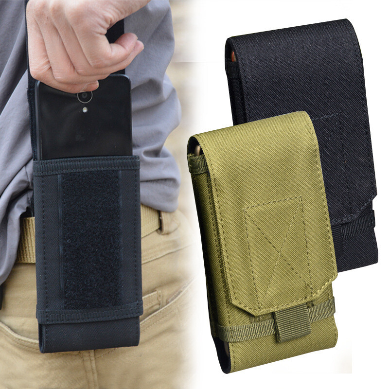 Tactical Molle Phone Holster Pouch Universal Belt Waist Bag For Up To 6.5″ Phone