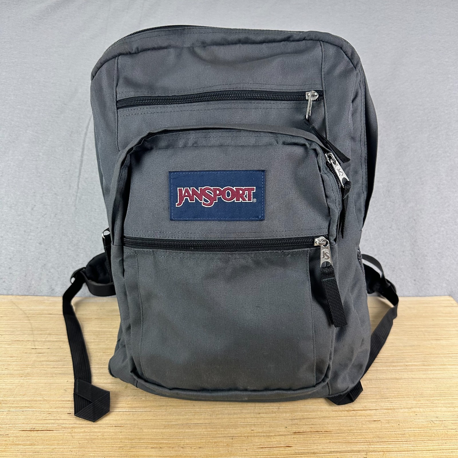 JanSport Big Student Backpack Laptop solid Gray Large 5 Pocket JS00TDN7