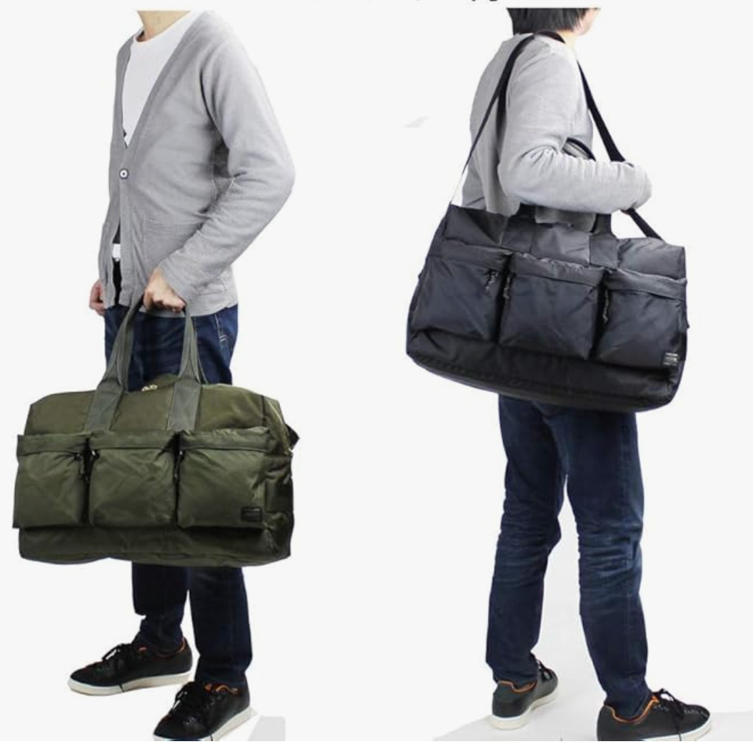 Porter Force Boston Bag 2way Duffle 855-05900 NAVY/BLACK/OLIVE Yoshida Bag japan