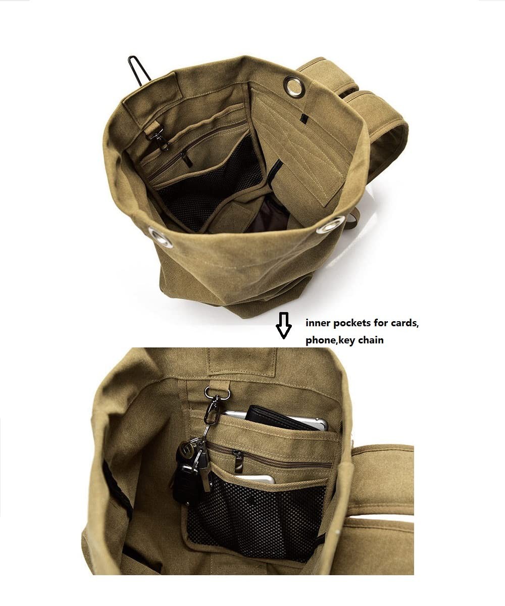 Duffel Bag 55x30x20cm Canvas Tactical Military Top Load – Hiking, Travel, Sports