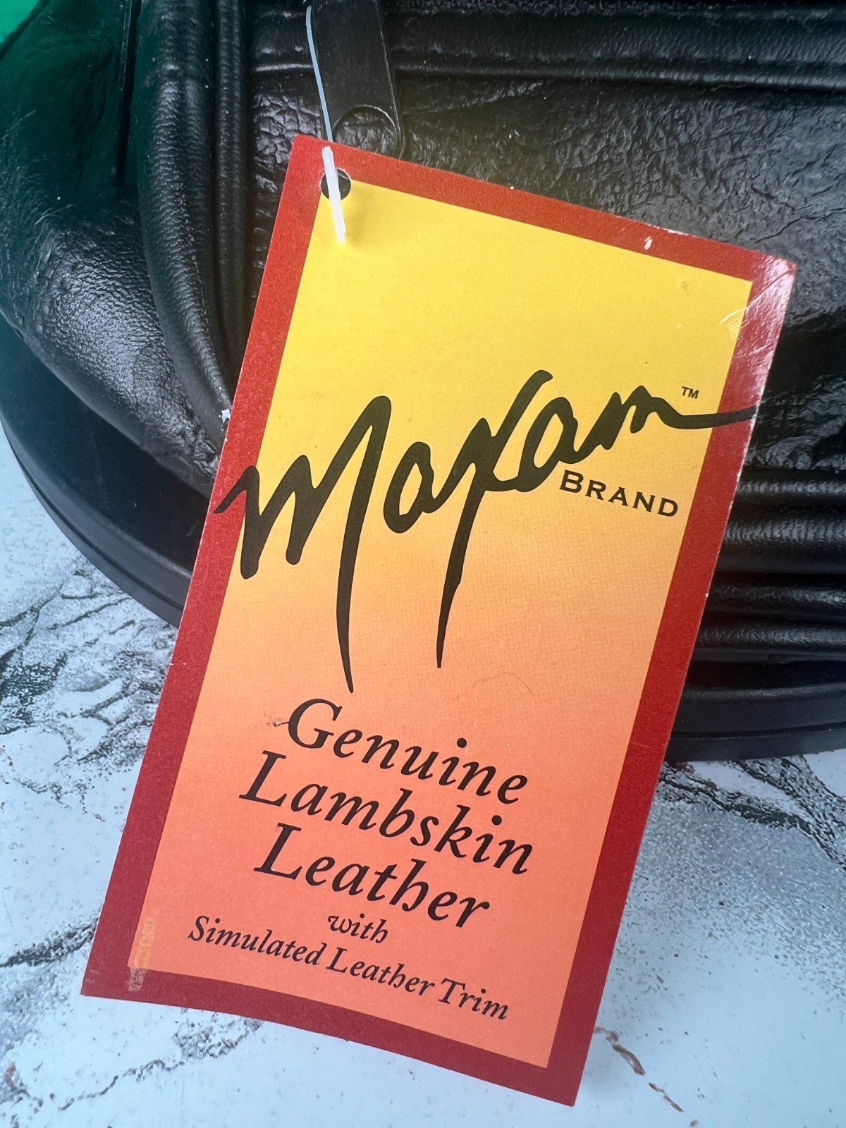 Maxam Genuine Lambskin Leather Mosaic Waist Bag Fanny Pack NOS Black