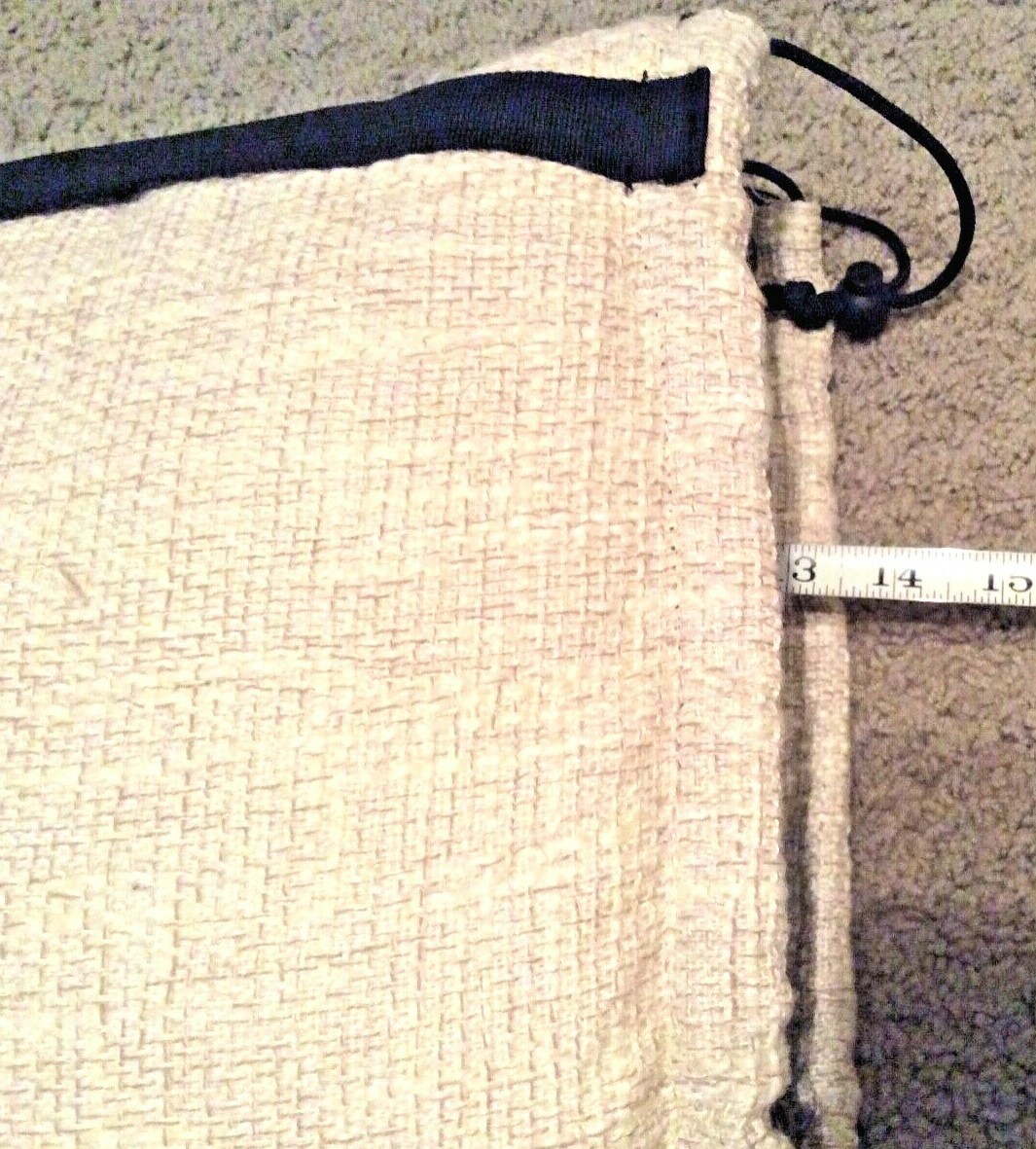 Da Buddha Pillowbag – Beigh Woven Exterior/Black Interior, New, without tags