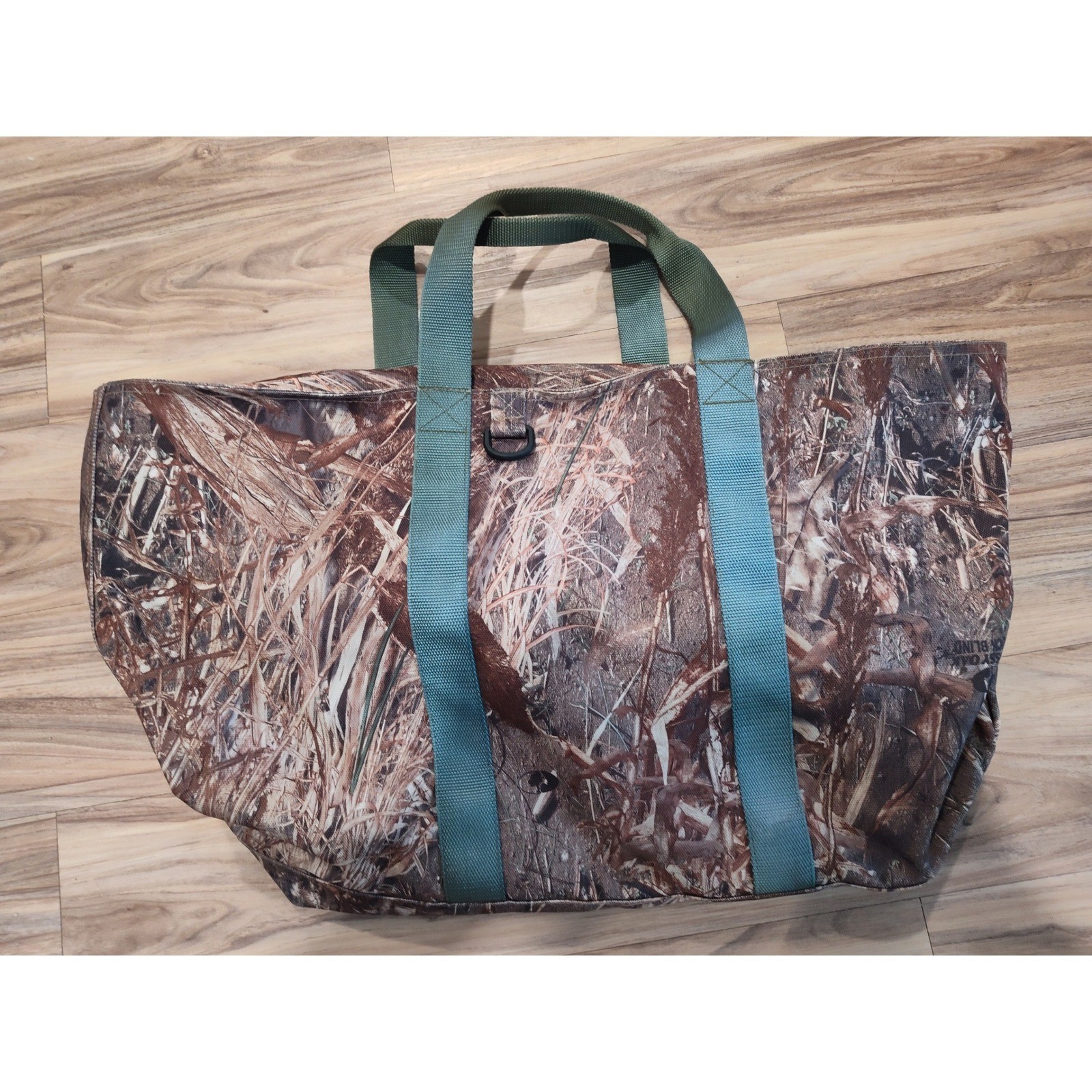 LL Bean Mossy Oak Duck Blind Camo Duffle Bag Green Brown 0YN30 Hunting Travel