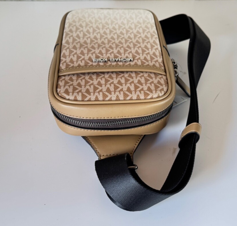 MICHAEL KORS UNISEX COOPER MEDIUM OMBRE SLING PACK CROSSBODY BAG MK HUSK