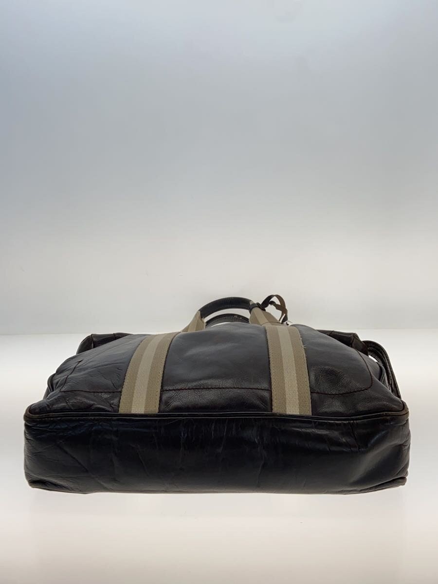 BALLY Shoulder Bag Tote Bag Brown Leather 28x38x9cm pre-owned