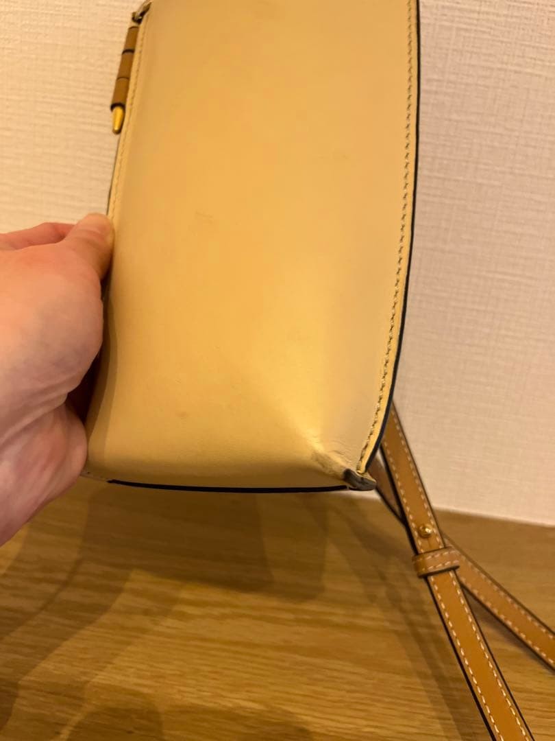 Loewe Gate Pocket Pochette Shoulder Bag Beige Ivory w/dustbag Card 8x18cm