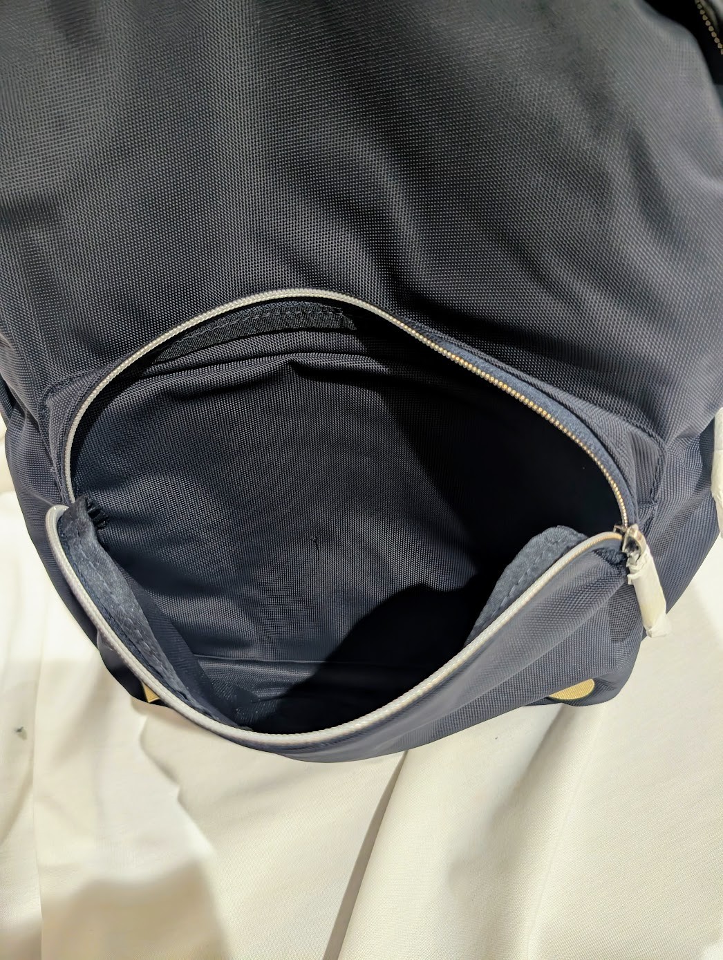 [NWT] Hugo Boss Navy Backpack w/ Gold Lettering & Zipper [Unisex]
